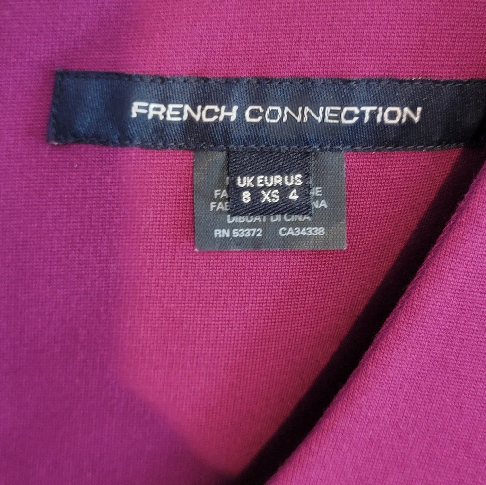 French Connection Raspberry Colored Mini Dress Size 4 - Picture 7 of 7